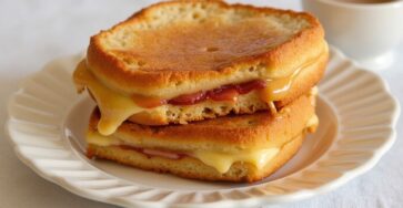 Donut Grilled Cheese with Bacon